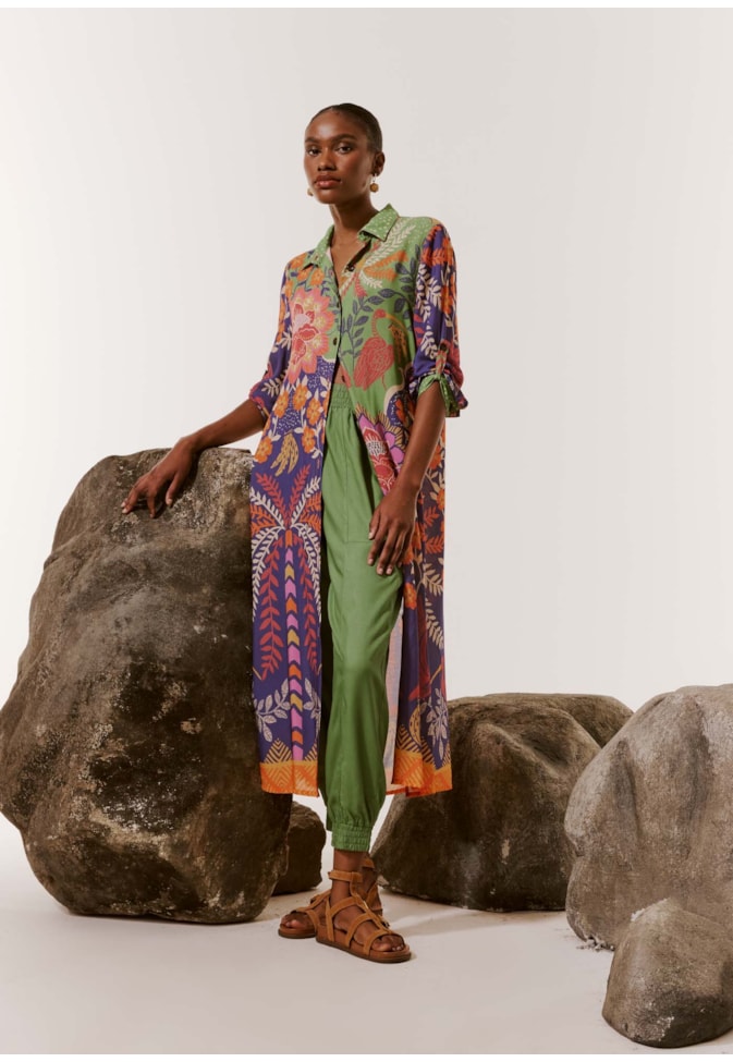 Calça Jogger Bolso Chapado Lisa