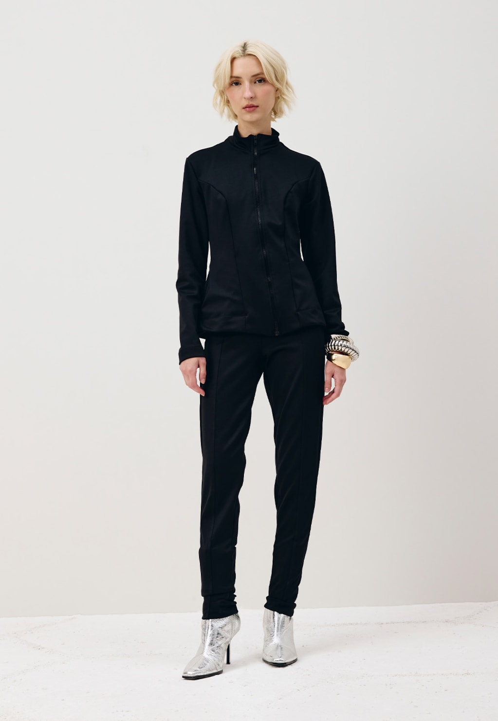 Calça Legging Recortes Frontal