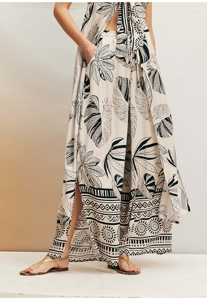 Calça Pantalona Amarração Frente