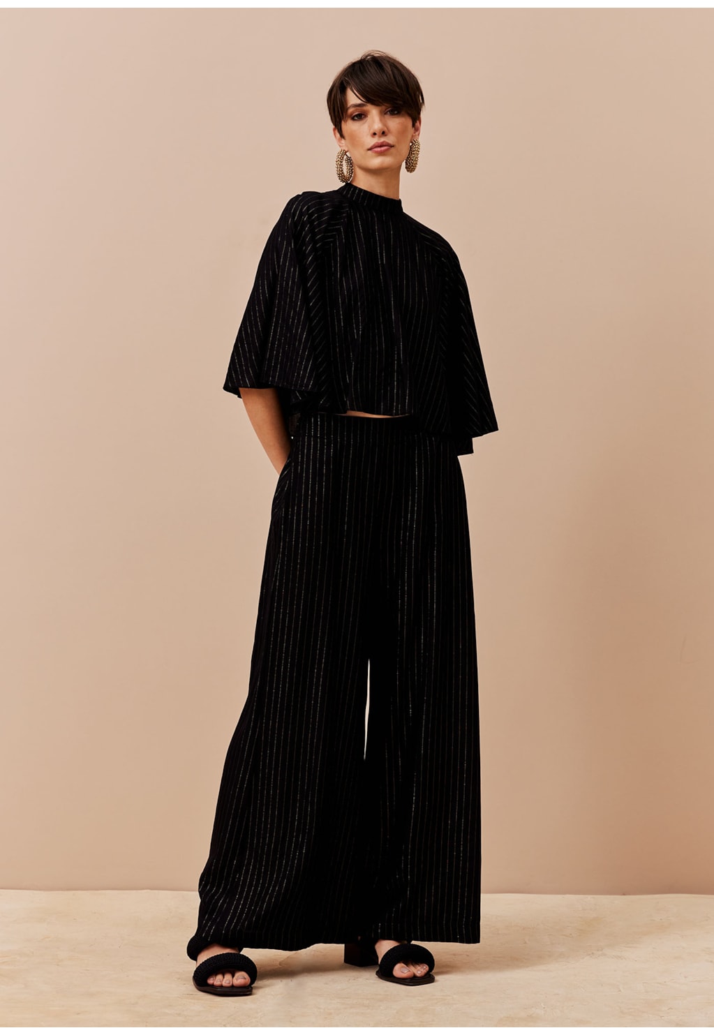 Calça Pantalona Ampla Cós