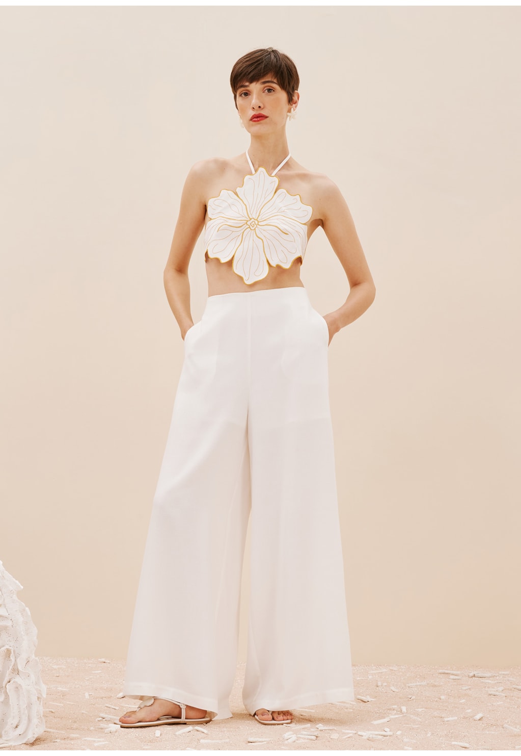 Calça Pantalona Boca Larga