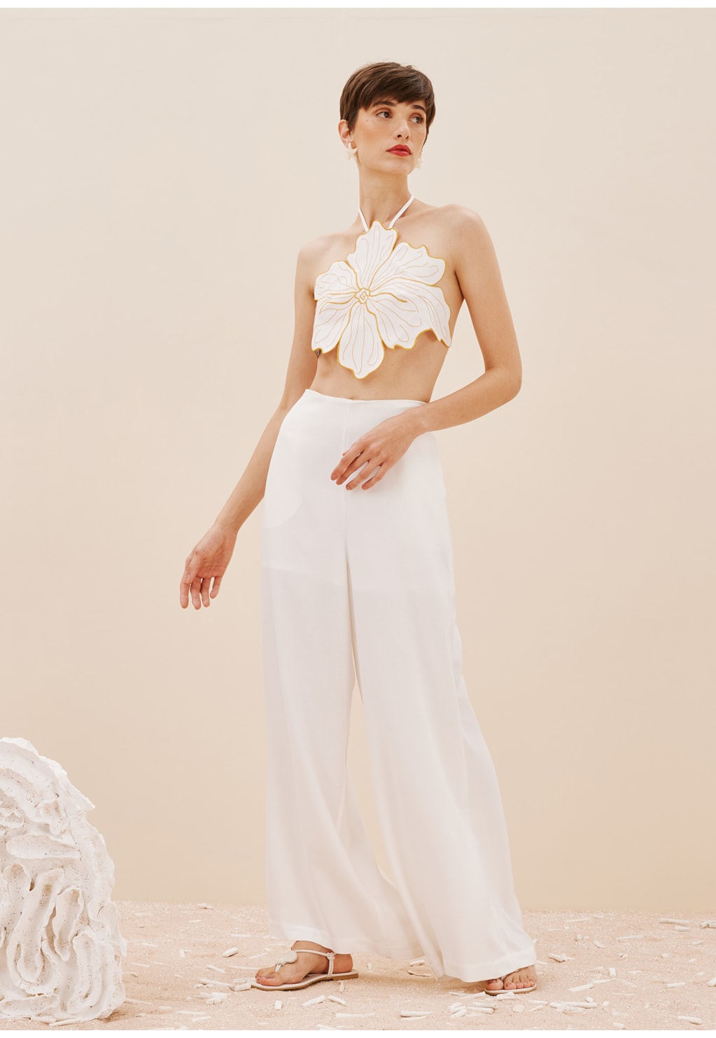 Calça Pantalona Boca Larga