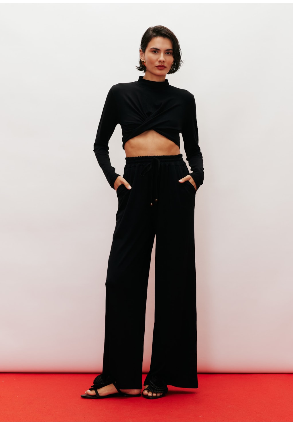 Calça Pantalona Bolso