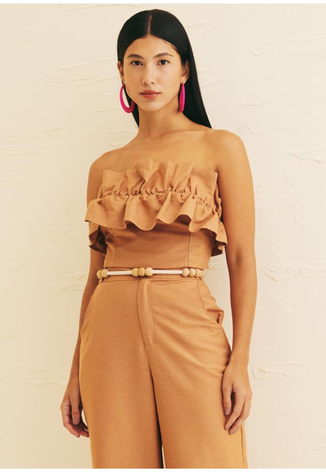 Calça Pantalona Bolso