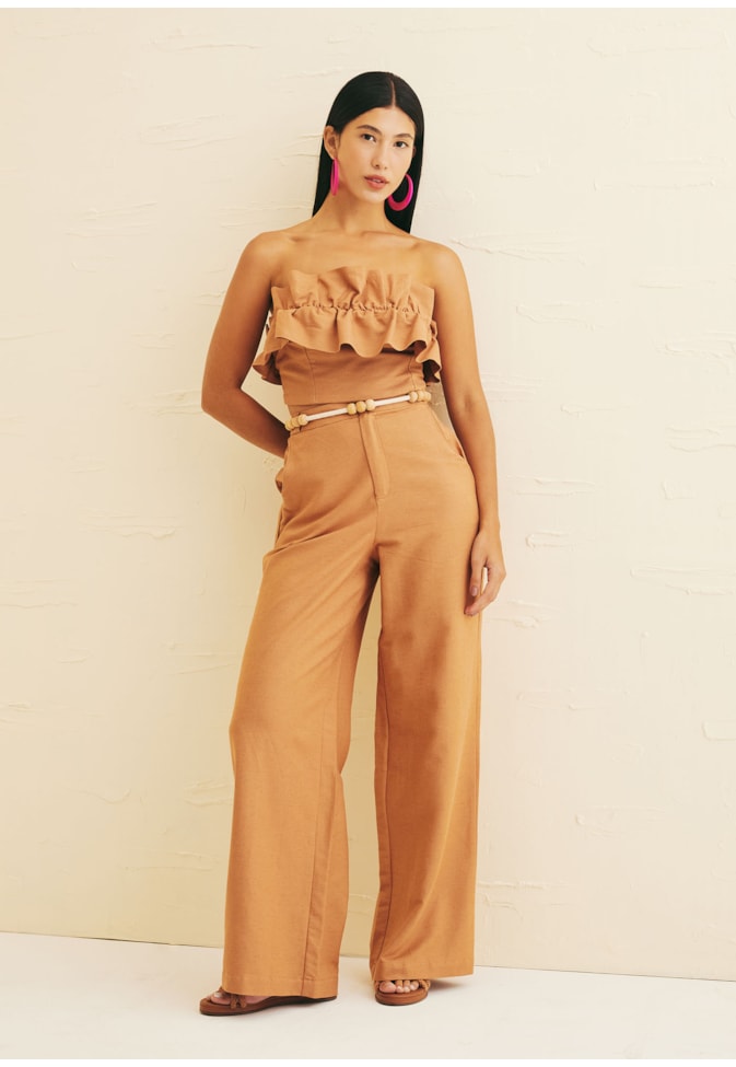 Calça Pantalona Bolso