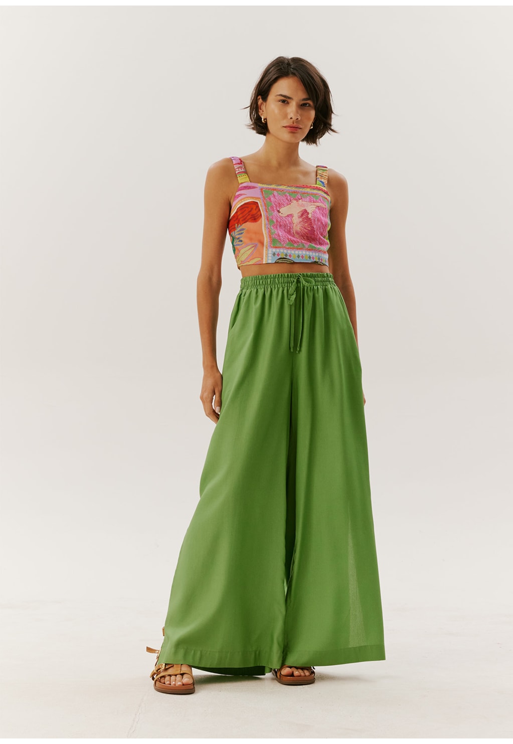 Calça Pantalona C/ Fendas