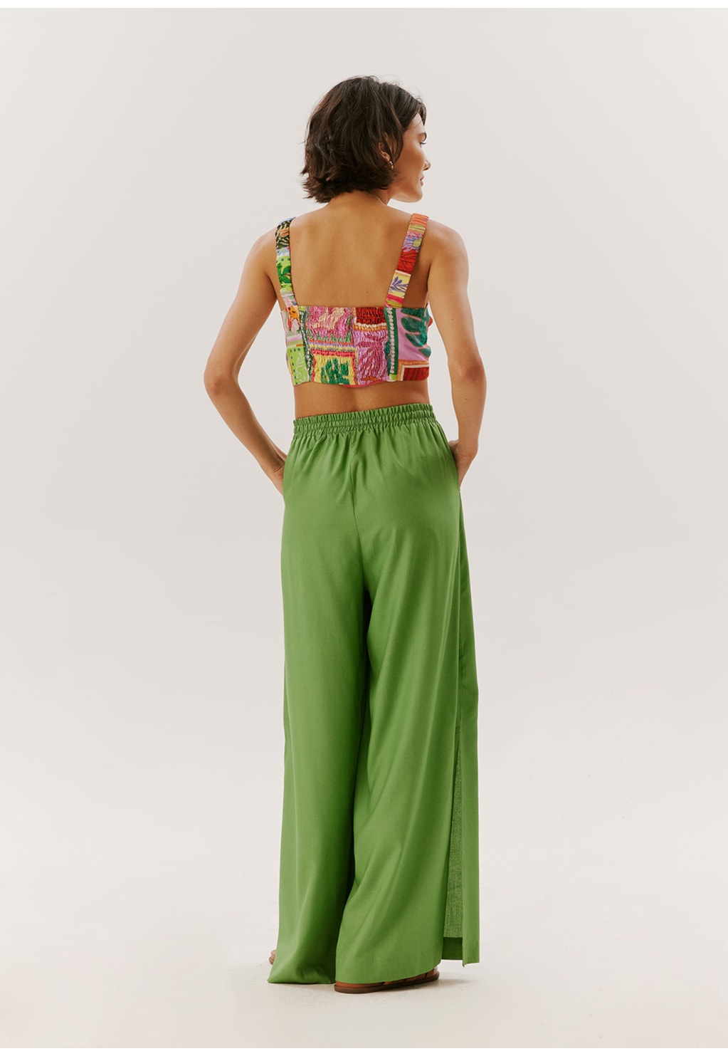 Calça Pantalona C/ Fendas