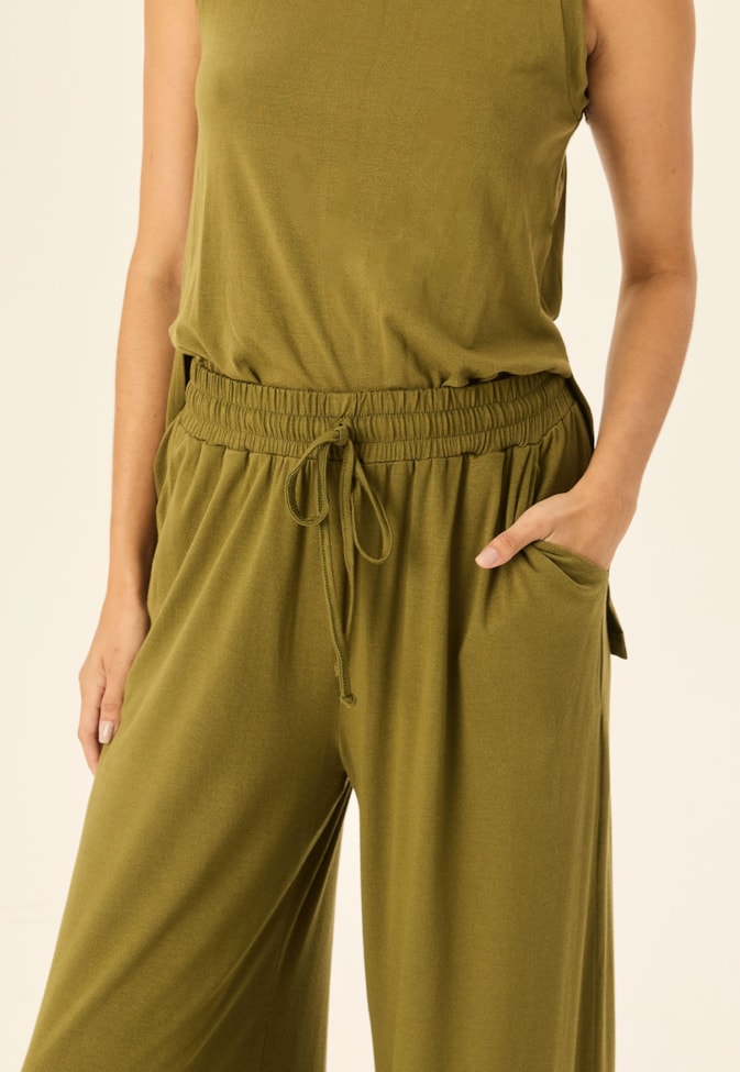 Calça Pantalona Cintura Alta