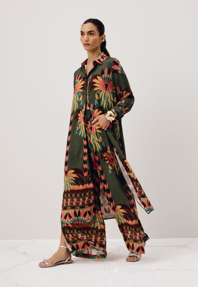 Calça Pantalona Com Elástico Maimara