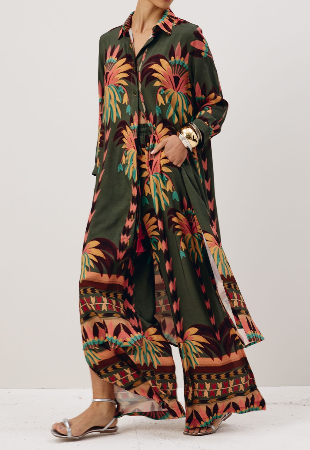 Calça Pantalona Com Elástico Maimara