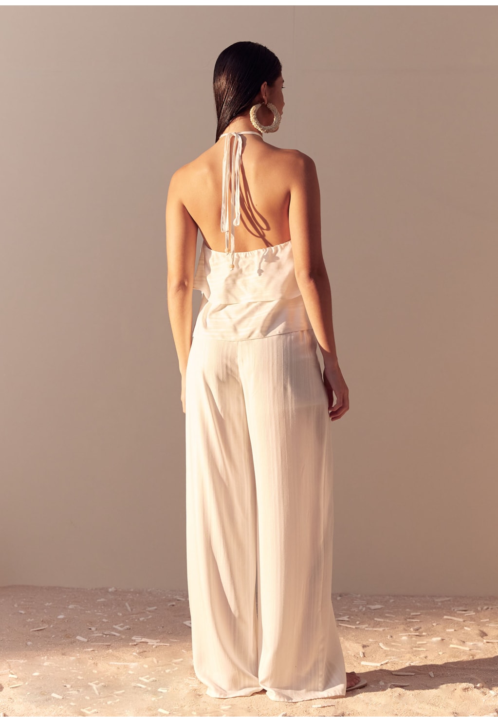 Calça Pantalona Cós e Bolso