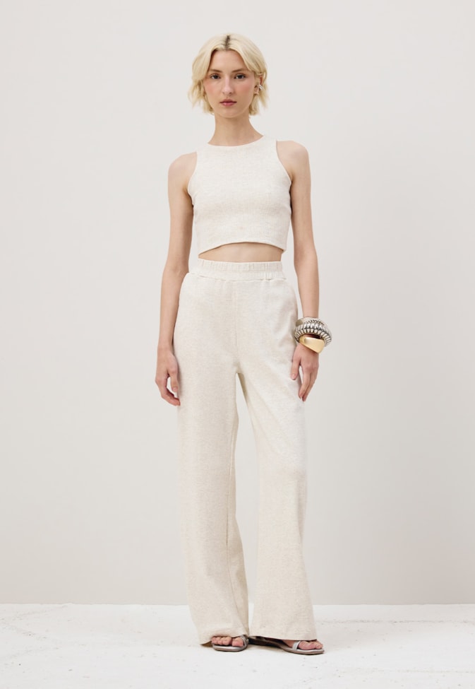 Calça Pantalona Cós Elástico