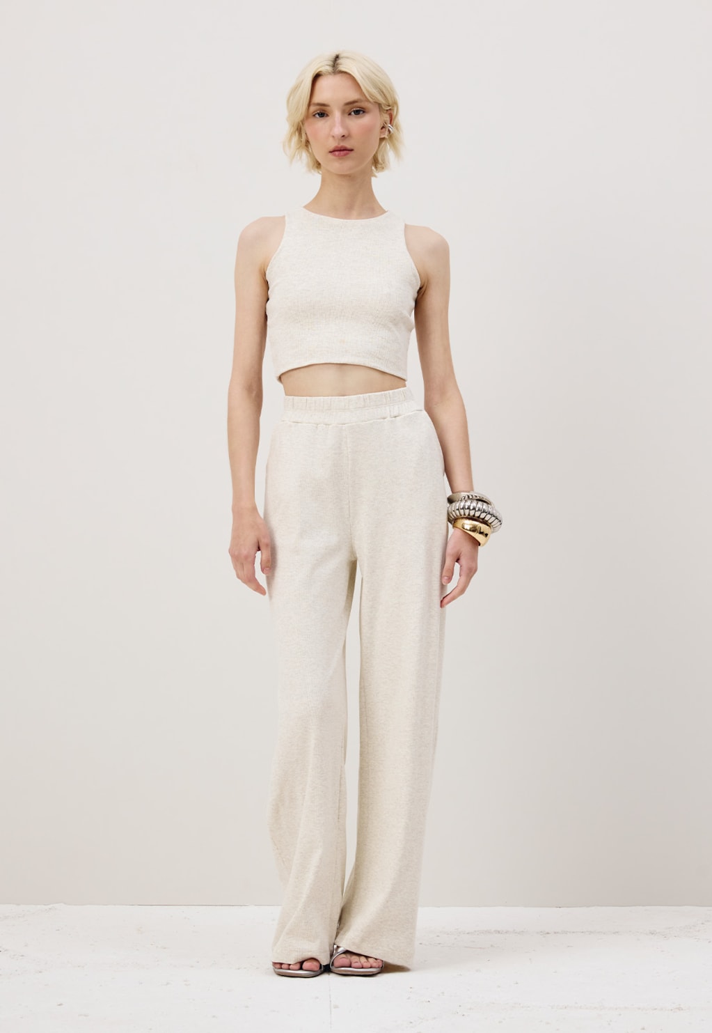 Calça Pantalona Cós Elástico