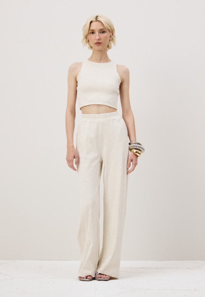 Calça Pantalona Cós Elástico