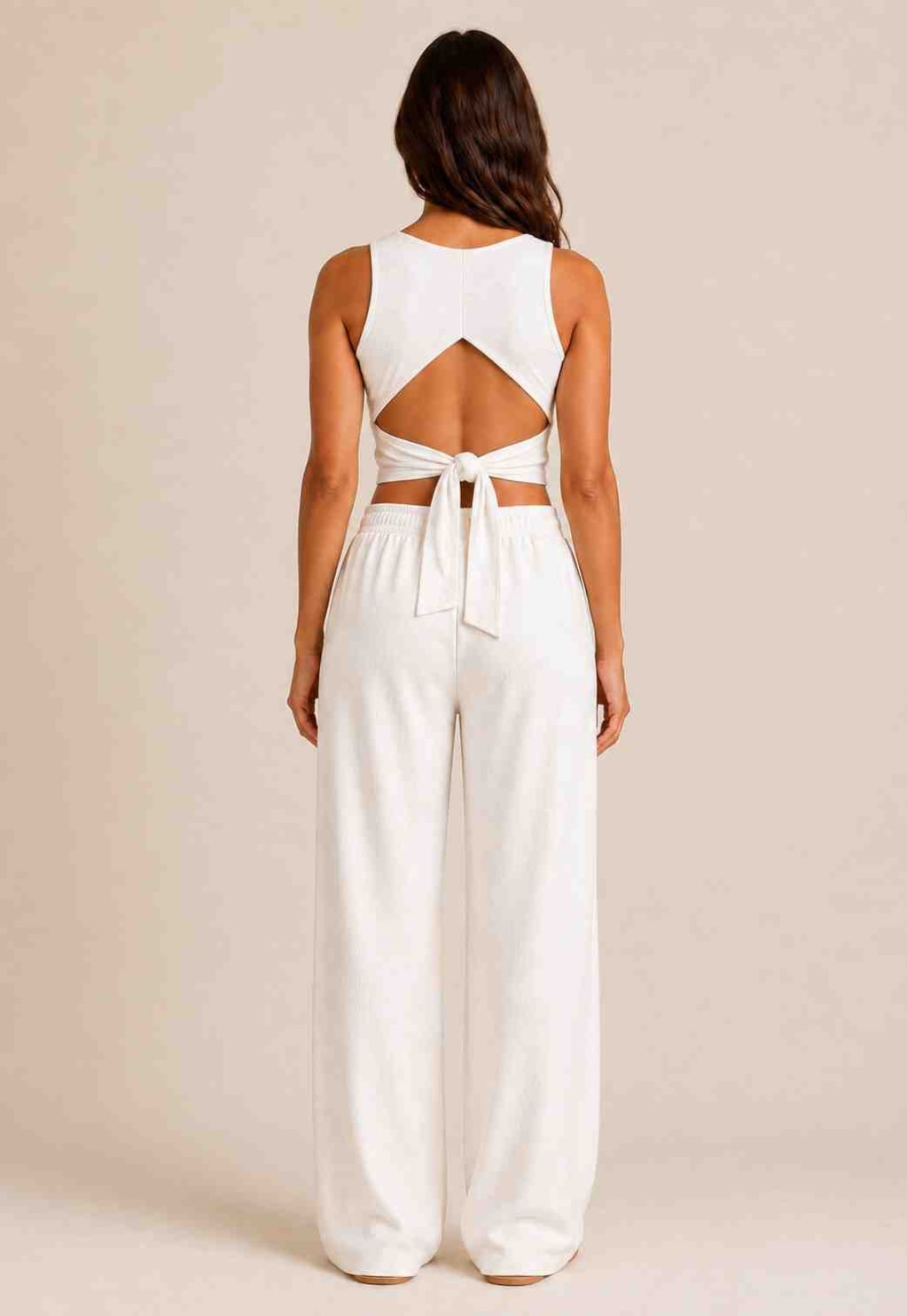 Calça Pantalona Cós Elástico Lisa