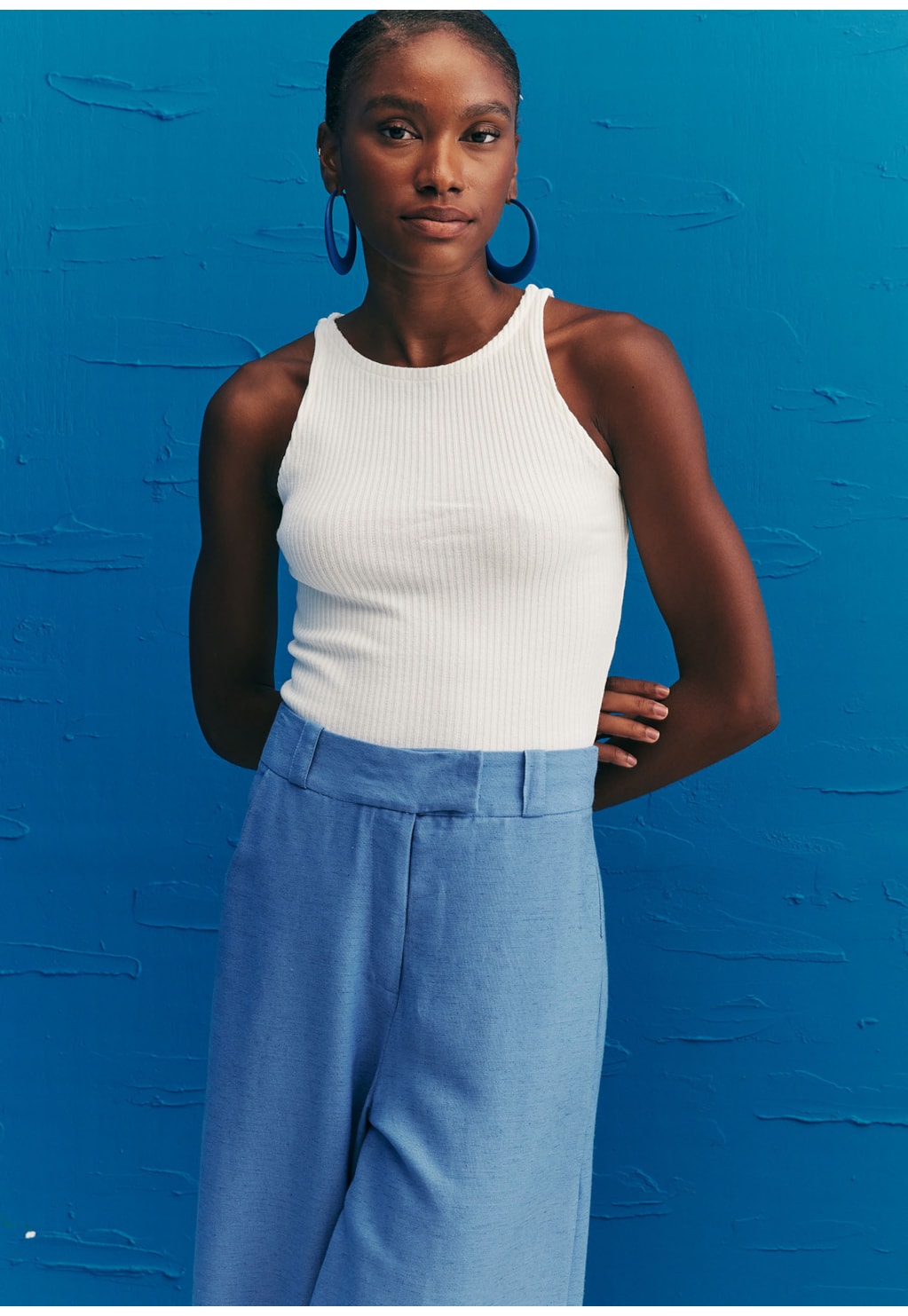 Calça Pantalona Cós Transpassado