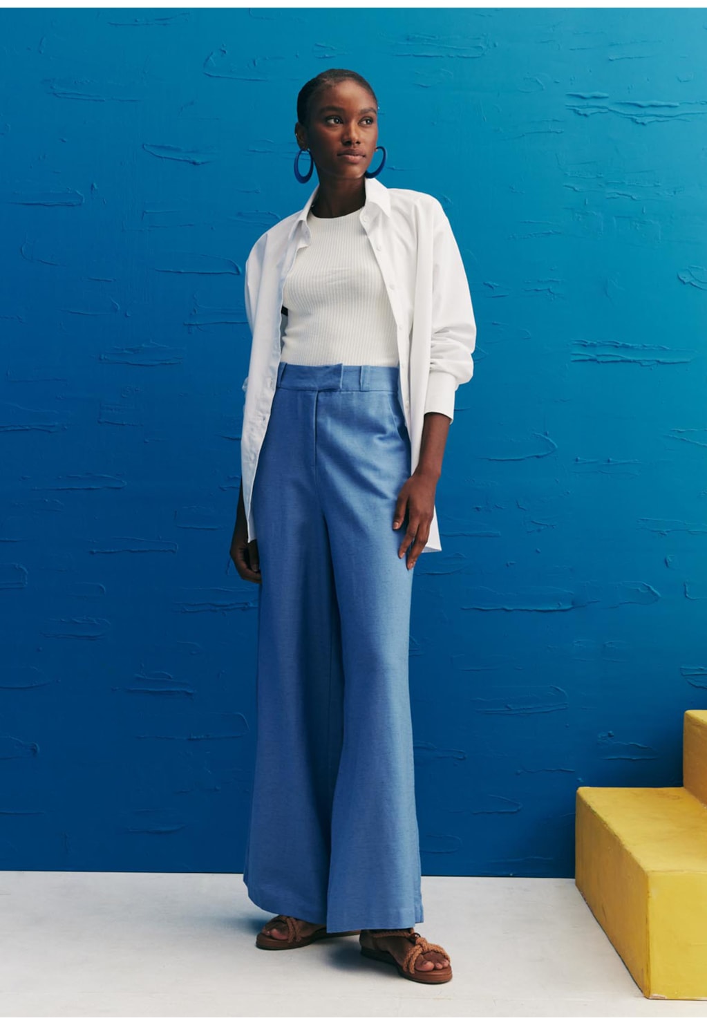 Calça Pantalona Cós Transpassado