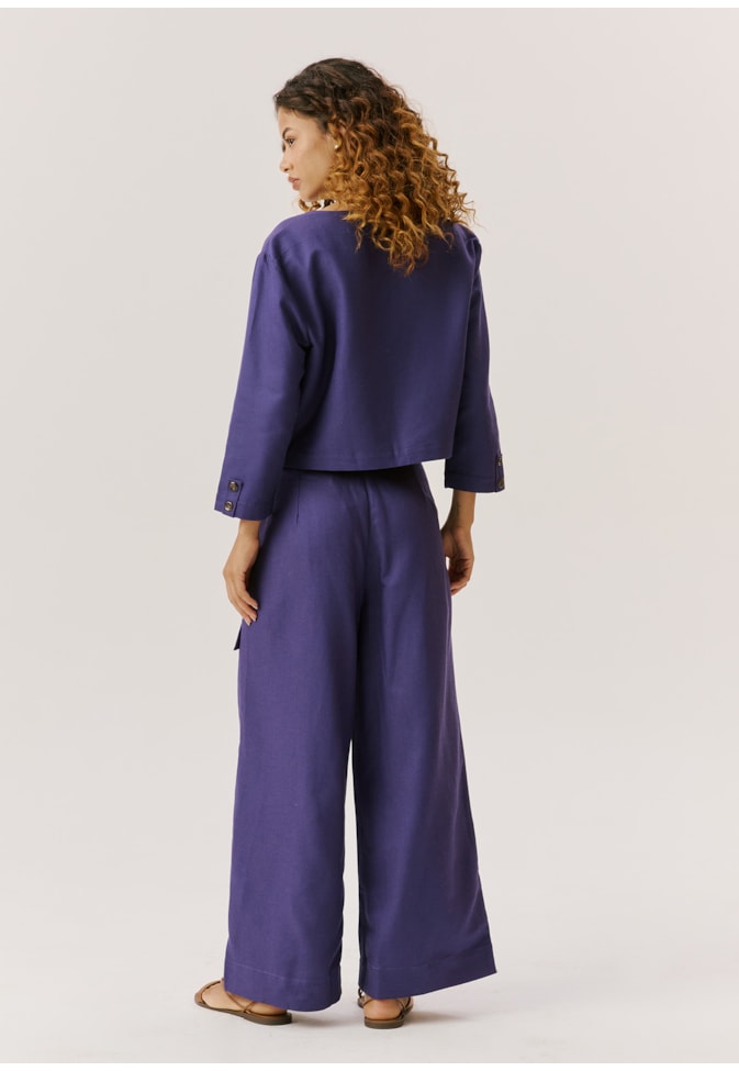 Calça Pantalona Cropped