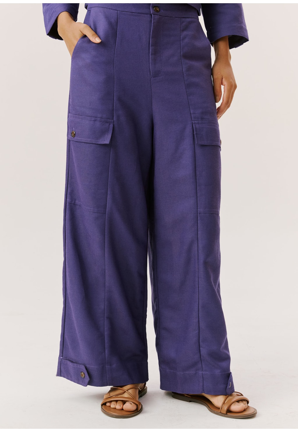 Calça Pantalona Cropped