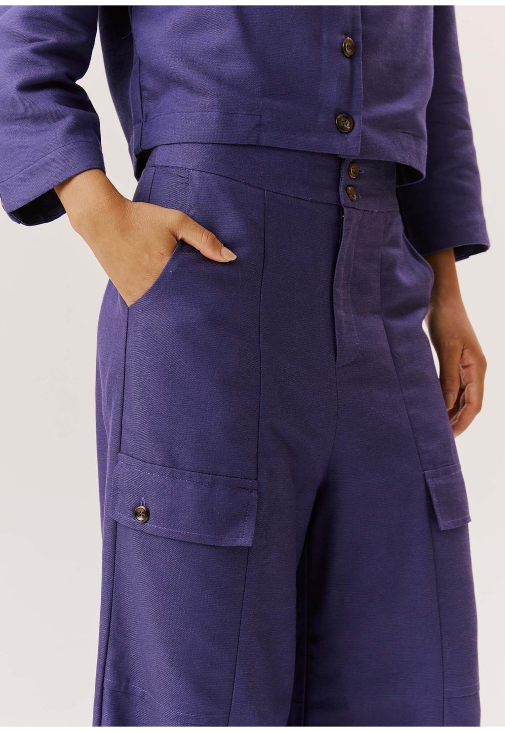 Calça Pantalona Cropped