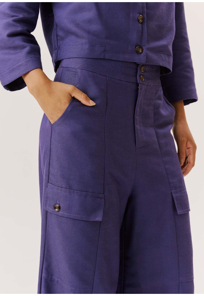 Calça Pantalona Cropped