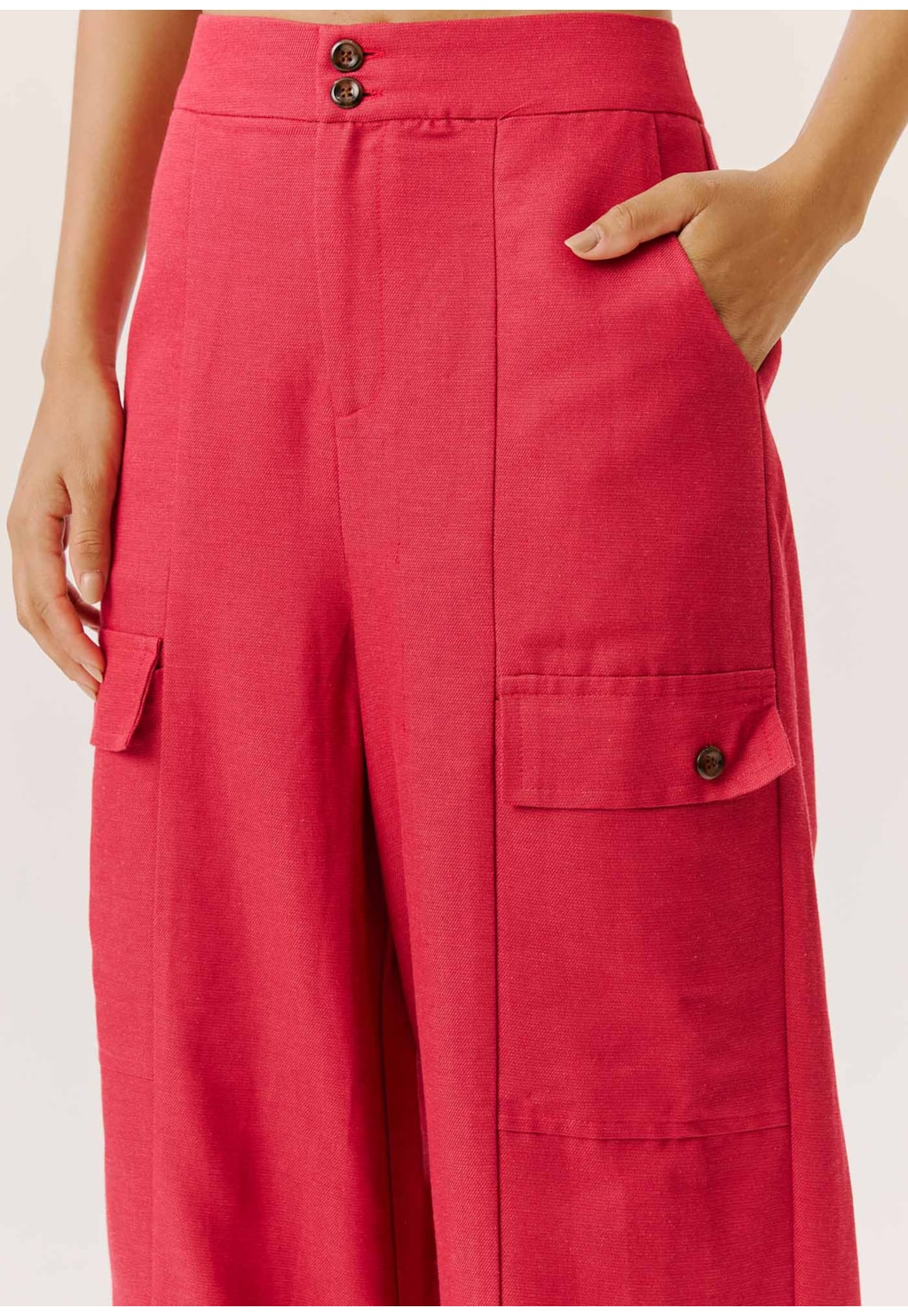 Calça Pantalona Cropped