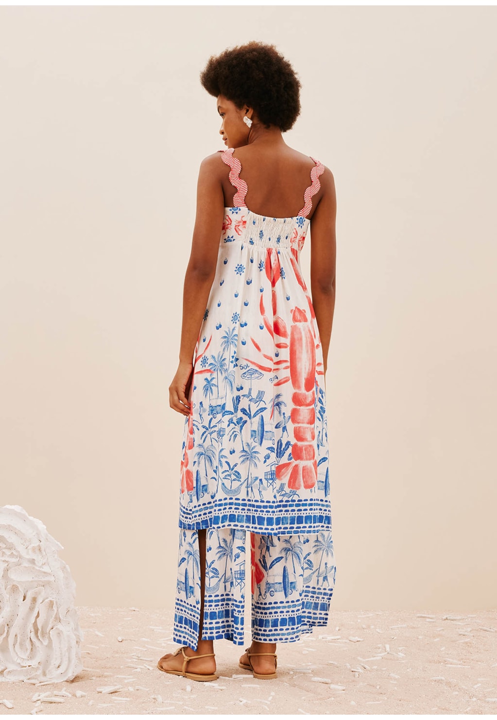 Calça Pantalona Elástico Estampada Icapui