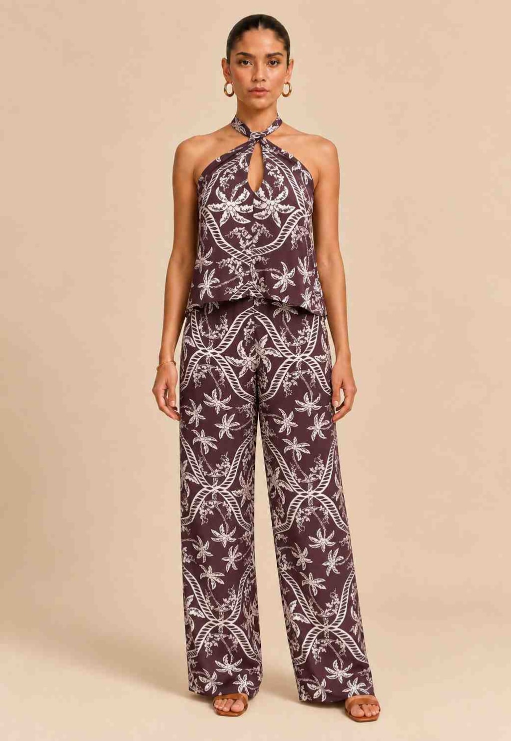 Calça Pantalona Estampada