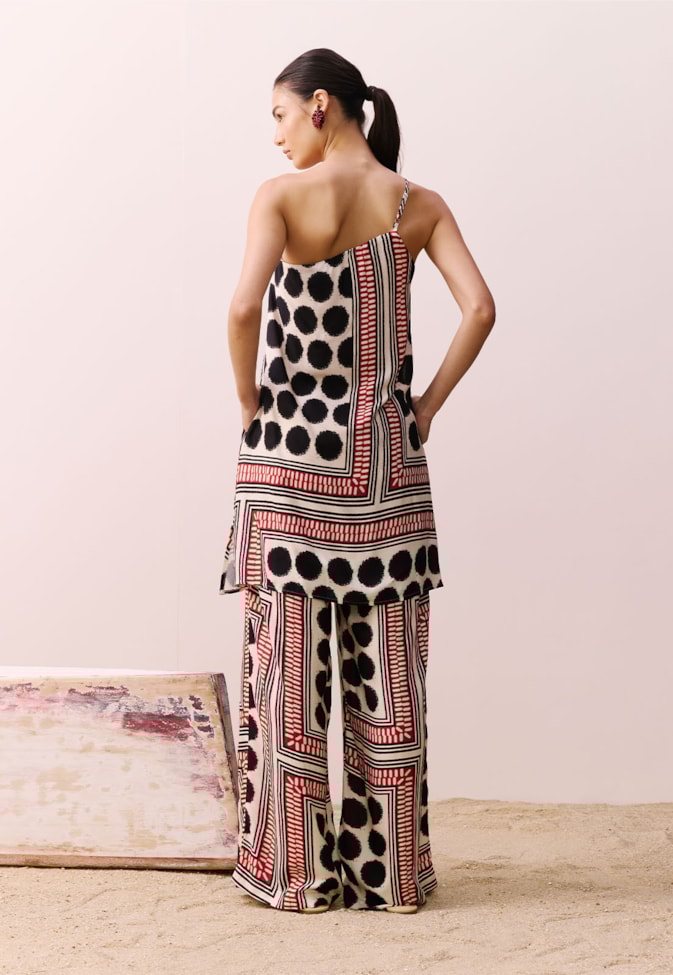 Calça Pantalona Estampada Açaí