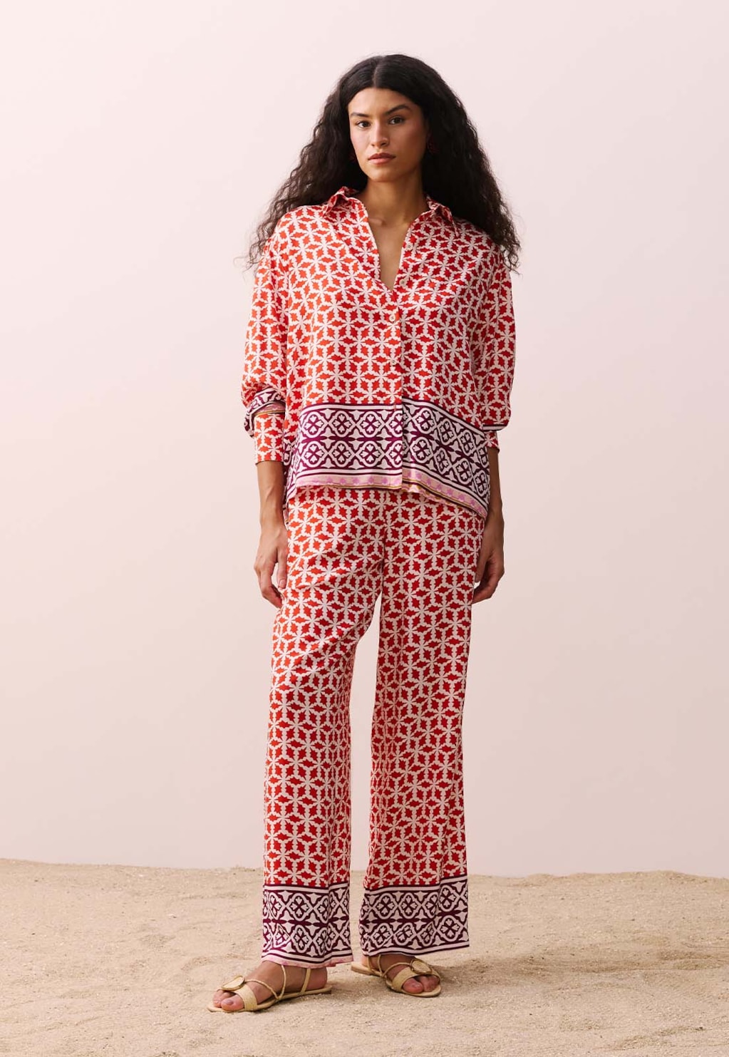 Calça Pantalona Estampada Belterra