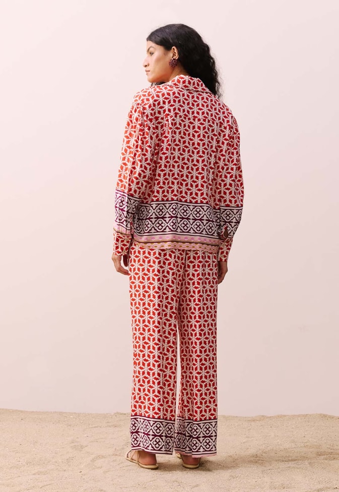 Calça Pantalona Estampada Belterra