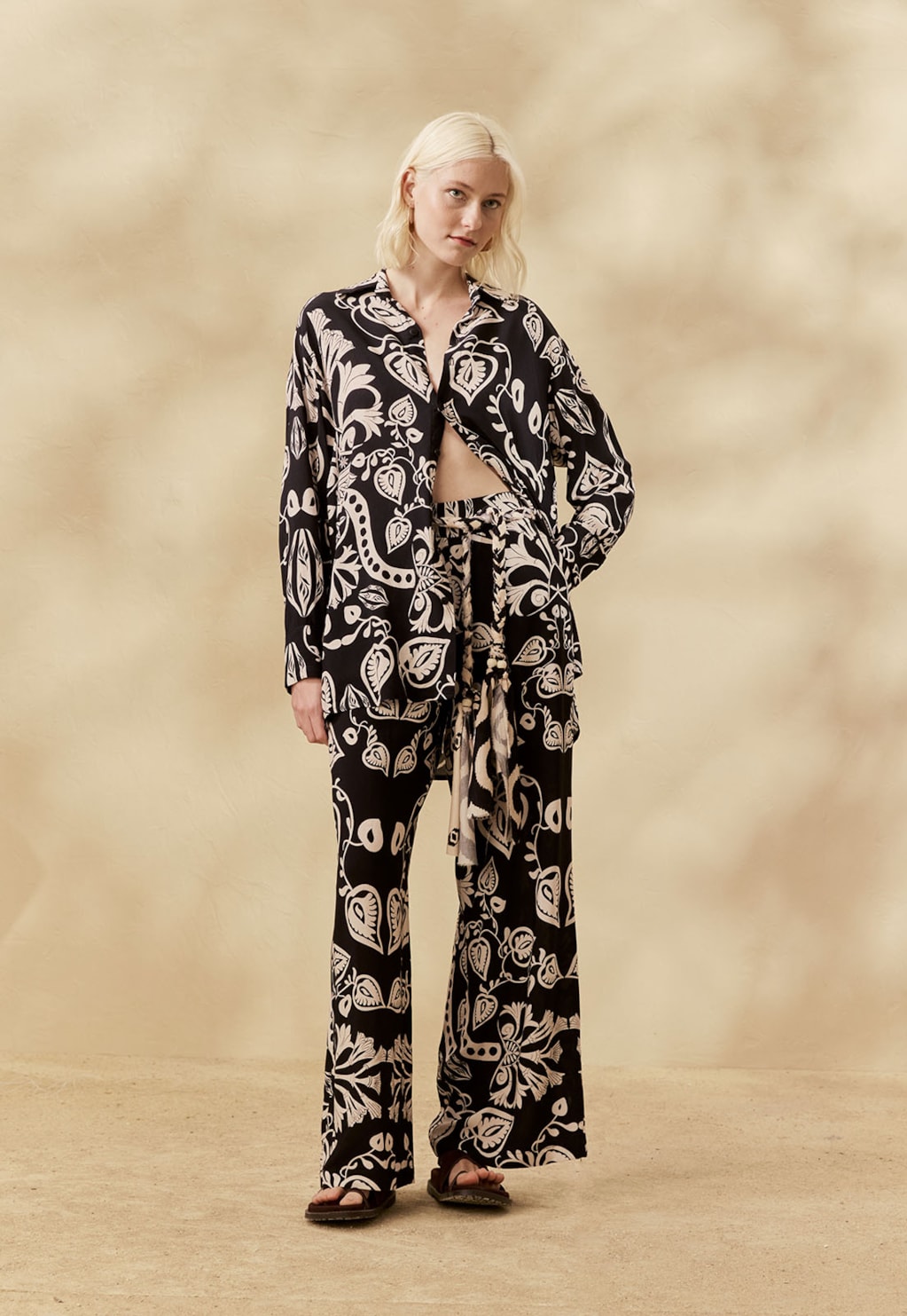 Calça Pantalona Estampada Cacau Rei