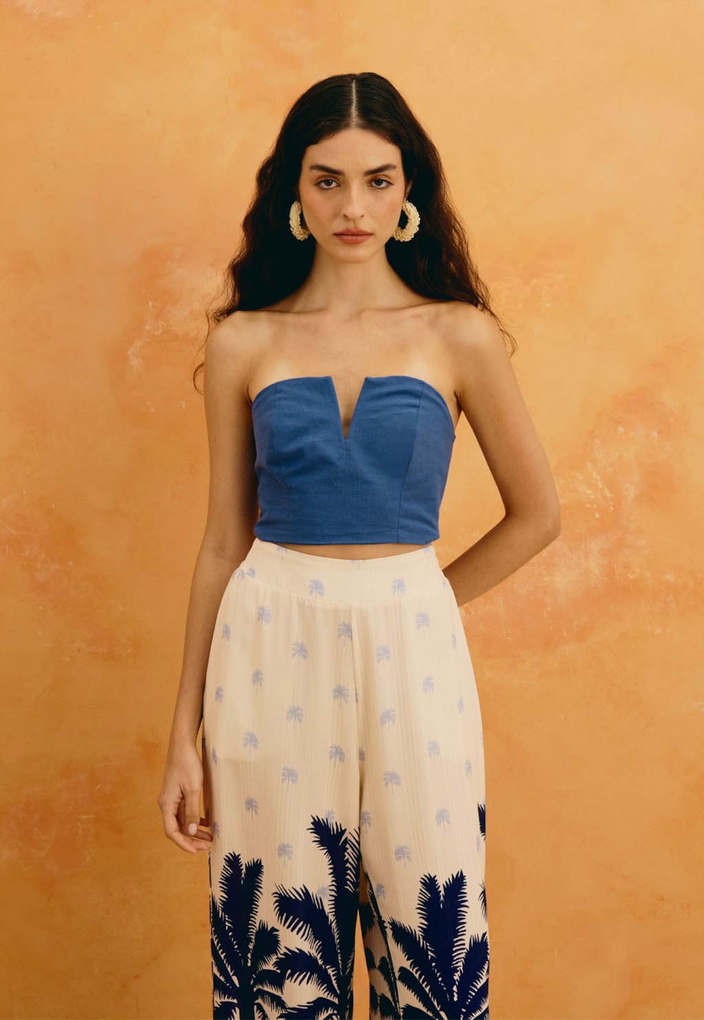 Calça Pantalona Estampada Cartagena
