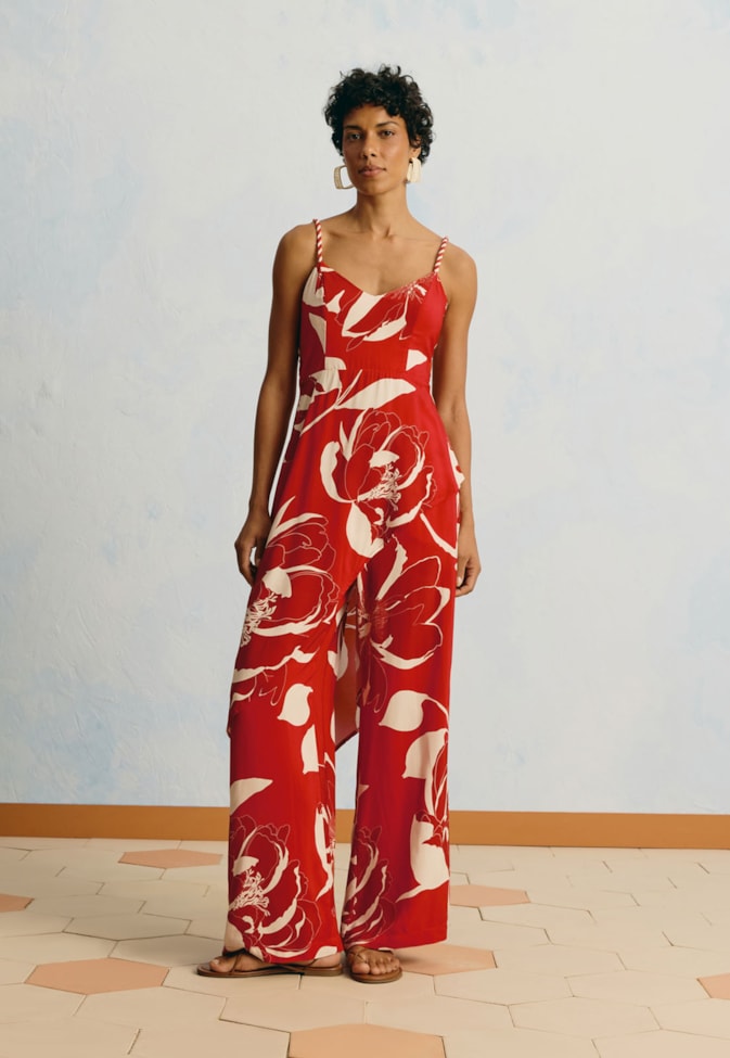 Calça Pantalona Estampada Colombiana