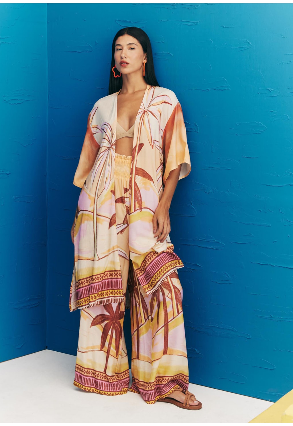 Calça Pantalona Estampada El Coquito