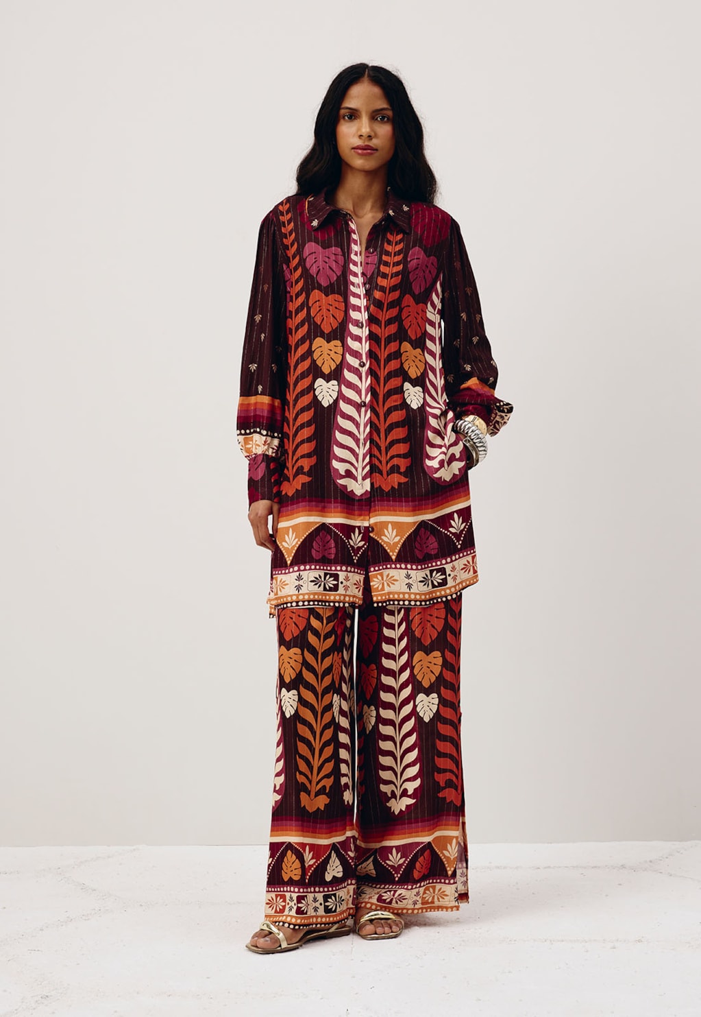 Calça Pantalona Estampada Hera