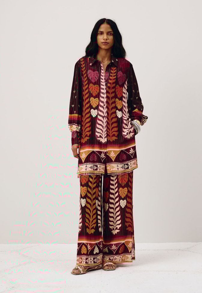 Calça Pantalona Estampada Hera