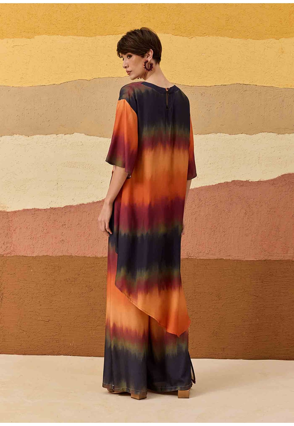 Calça Pantalona Estampada Purmamarca