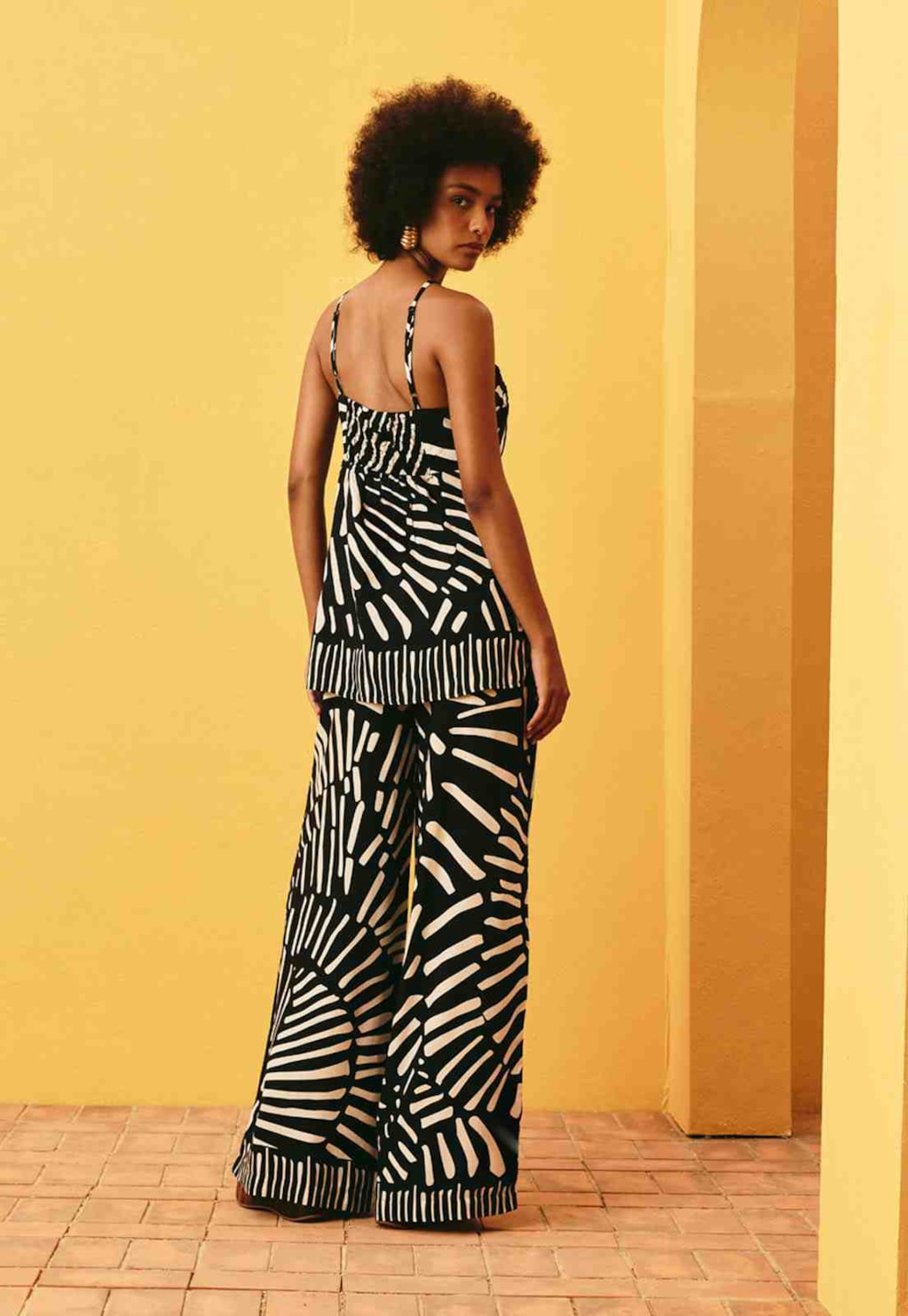 Calça Pantalona Estampada Tambá