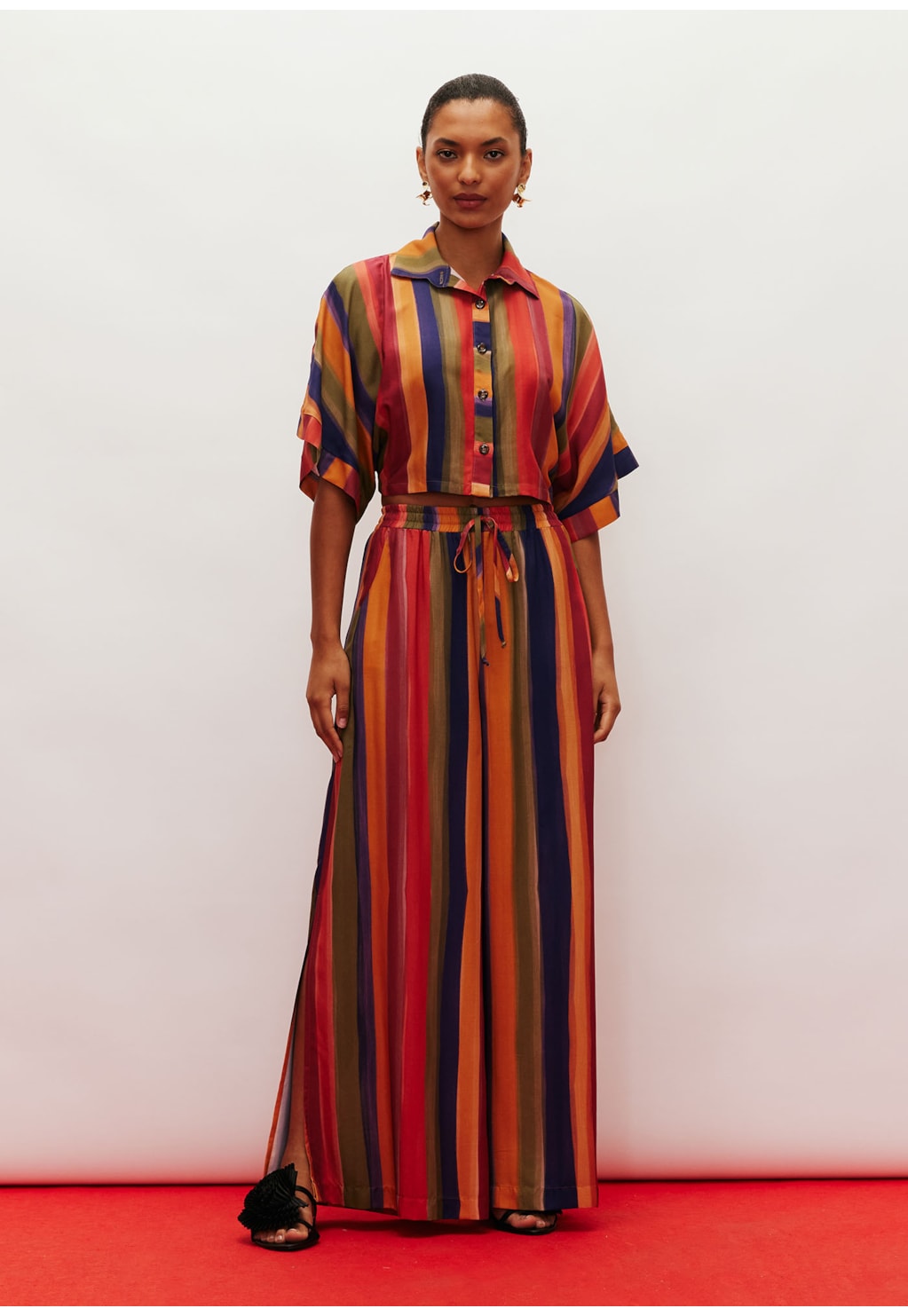 Calça Pantalona Estampada Xaxado