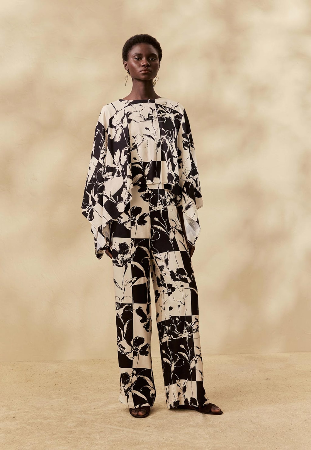 Calça Pantalona Estampada Yareta