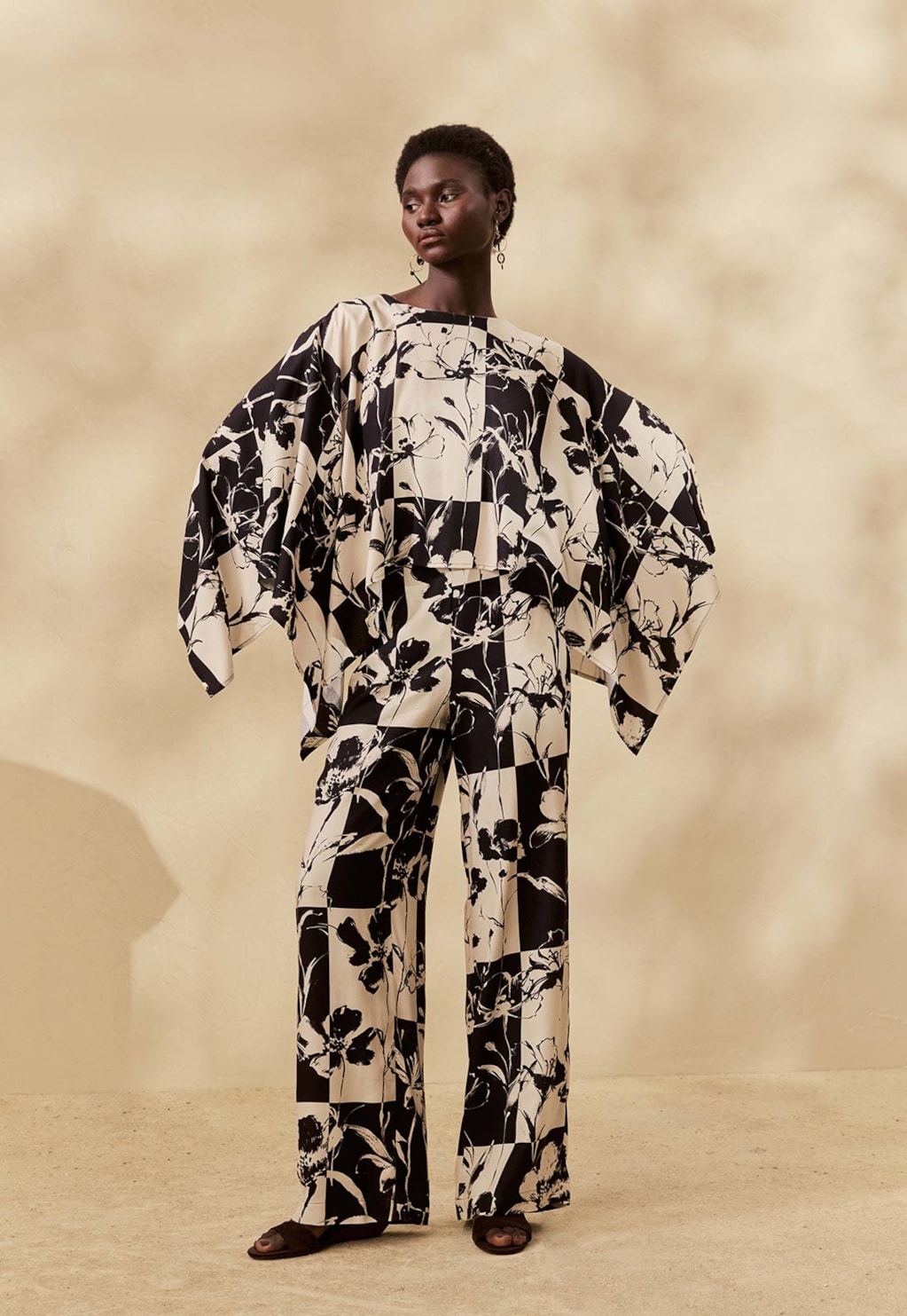 Calça Pantalona Estampada Yareta