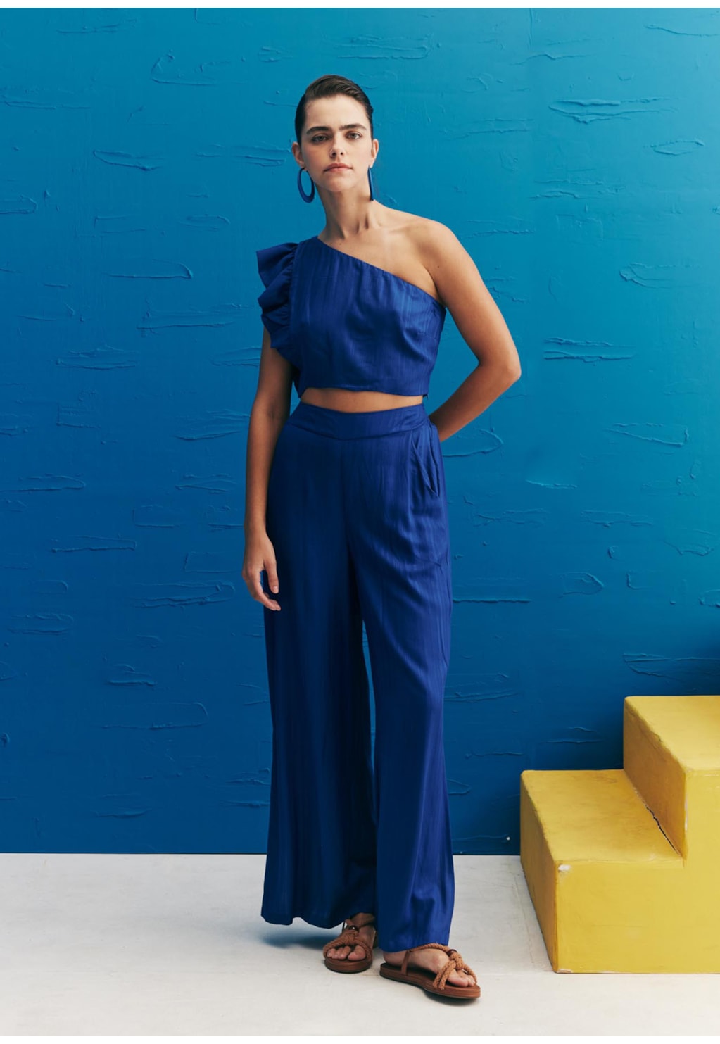 Calça Pantalona Fendas