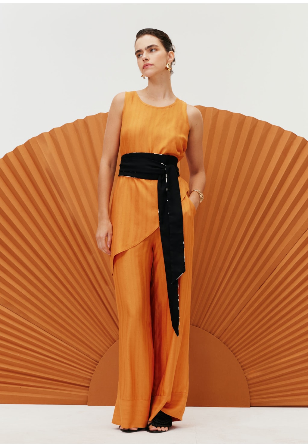 Calça Pantalona Jogo de Listras