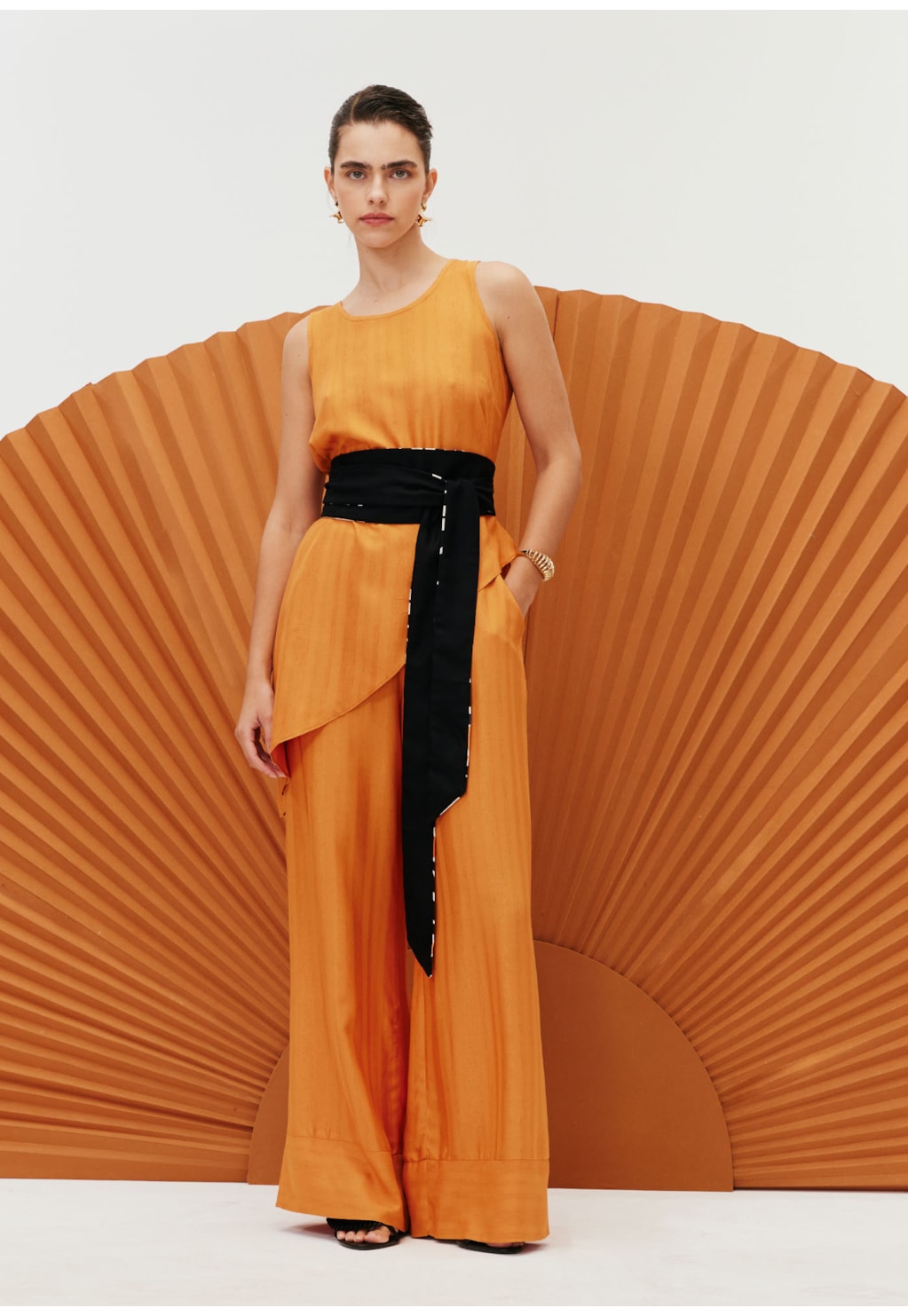 Calça Pantalona Jogo de Listras