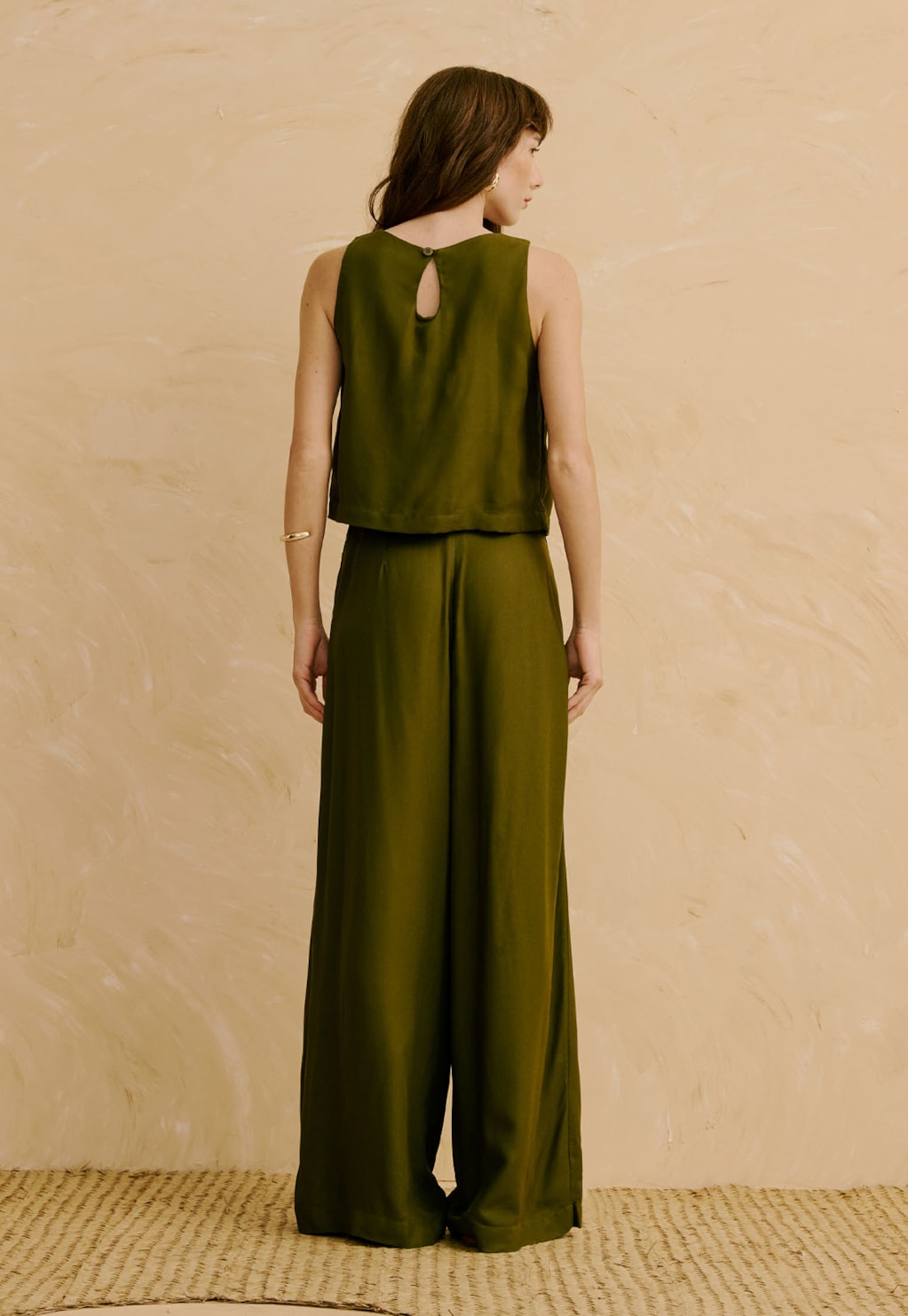 Calça Pantalona Lisa  