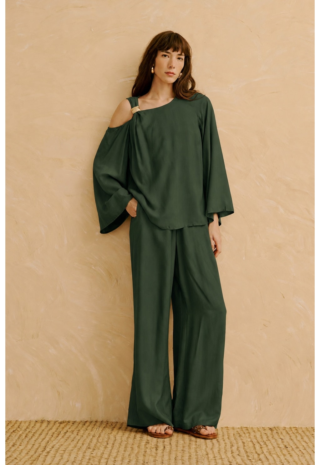 Calça Pantalona Lisa 
