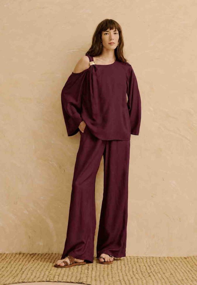 Calça Pantalona Lisa 