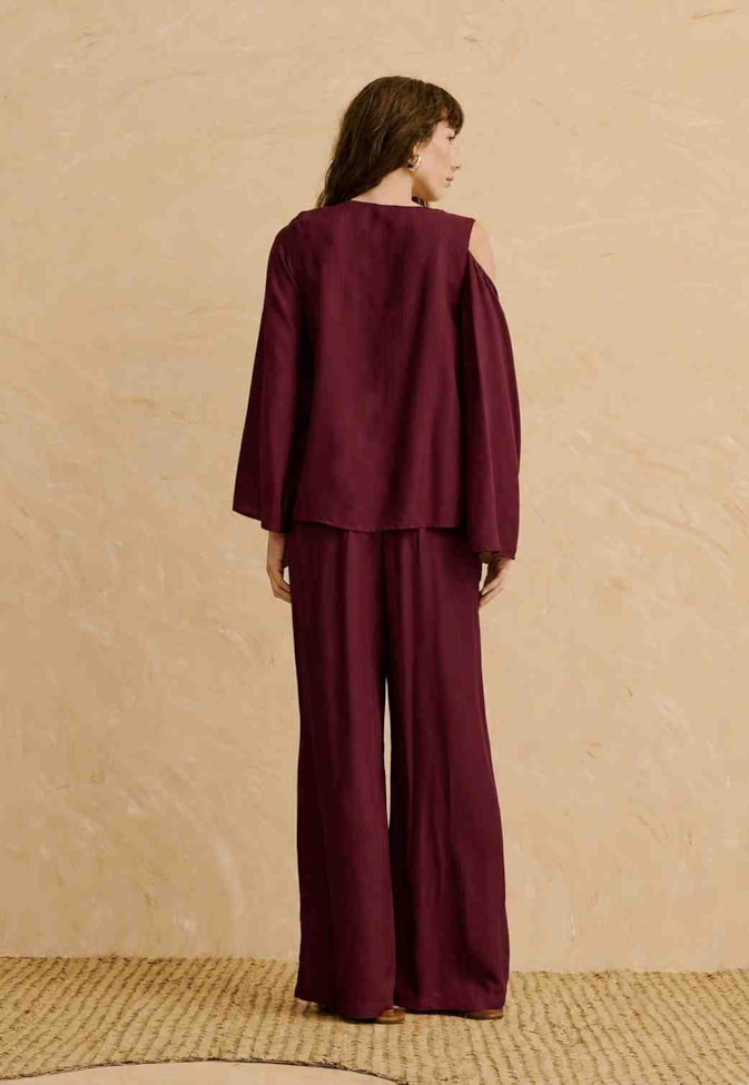 Calça Pantalona Lisa 