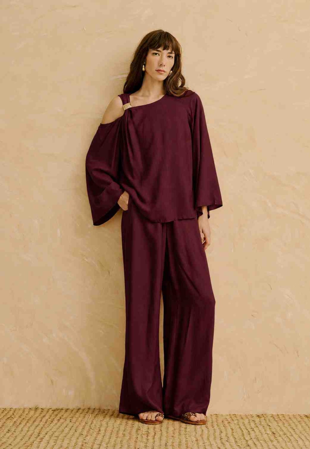 Calça Pantalona Lisa 